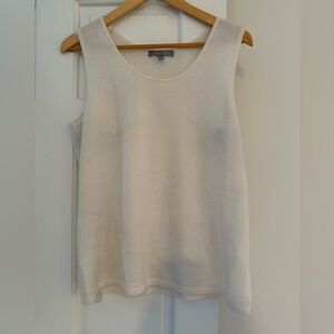 Neiman Marcus cashmere tank or shell XL off white unworn